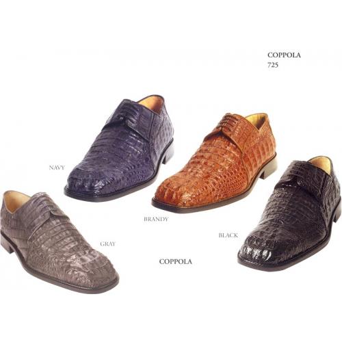 Belvedere "Coppola" All-Over Genuine Hornback Crocodile Shoes